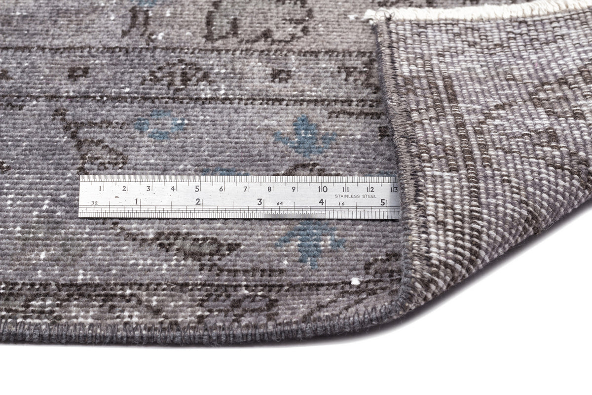 Gray Over Dyed Vintage Rug 6&#39;0&#39;&#39; x 9&#39;8&#39;&#39; ft 184 x 294 cm