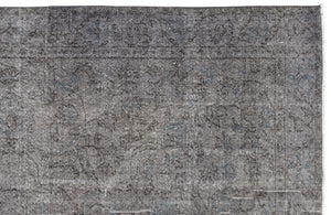 Gray Over Dyed Vintage Rug 6'0'' x 9'8'' ft 184 x 294 cm
