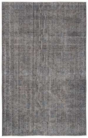 Gray Over Dyed Vintage Rug 6'0'' x 9'8'' ft 184 x 294 cm