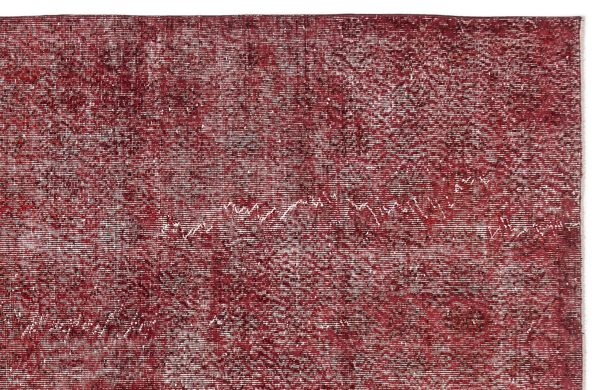 Red Over Dyed Vintage Rug 5&#39;0&#39;&#39; x 10&#39;8&#39;&#39; ft 153 x 325 cm
