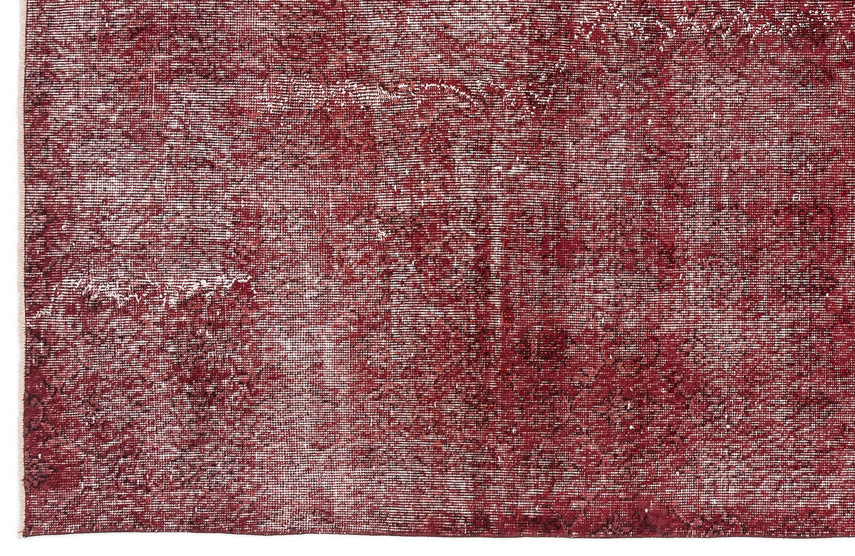 Red Over Dyed Vintage Rug 5&#39;0&#39;&#39; x 10&#39;8&#39;&#39; ft 153 x 325 cm