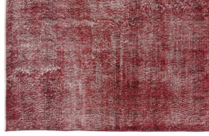 Red Over Dyed Vintage Rug 5'0'' x 10'8'' ft 153 x 325 cm