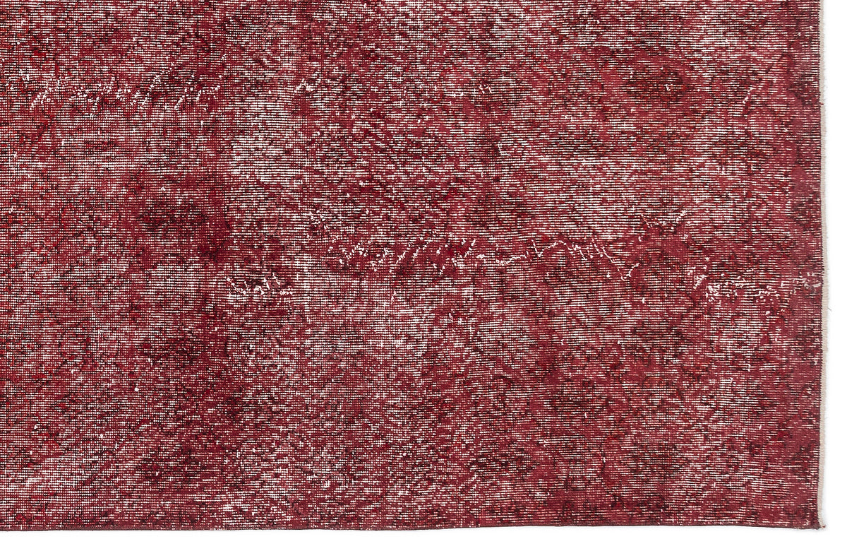Red Over Dyed Vintage Rug 5&#39;0&#39;&#39; x 10&#39;8&#39;&#39; ft 153 x 325 cm