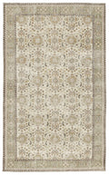 Beige Over Dyed Vintage Rug 6'1'' x 9'12'' ft 185 x 304 cm