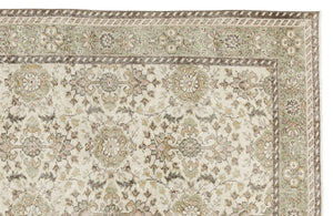 Beige Over Dyed Vintage Rug 6'1'' x 9'12'' ft 185 x 304 cm
