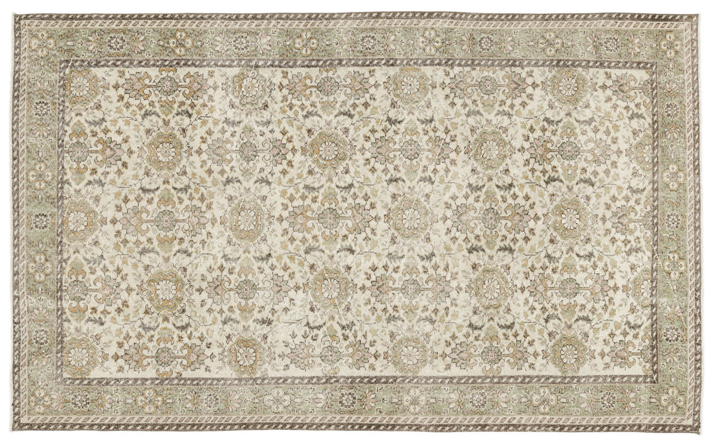 Beige Over Dyed Vintage Rug 6'1'' x 9'12'' ft 185 x 304 cm