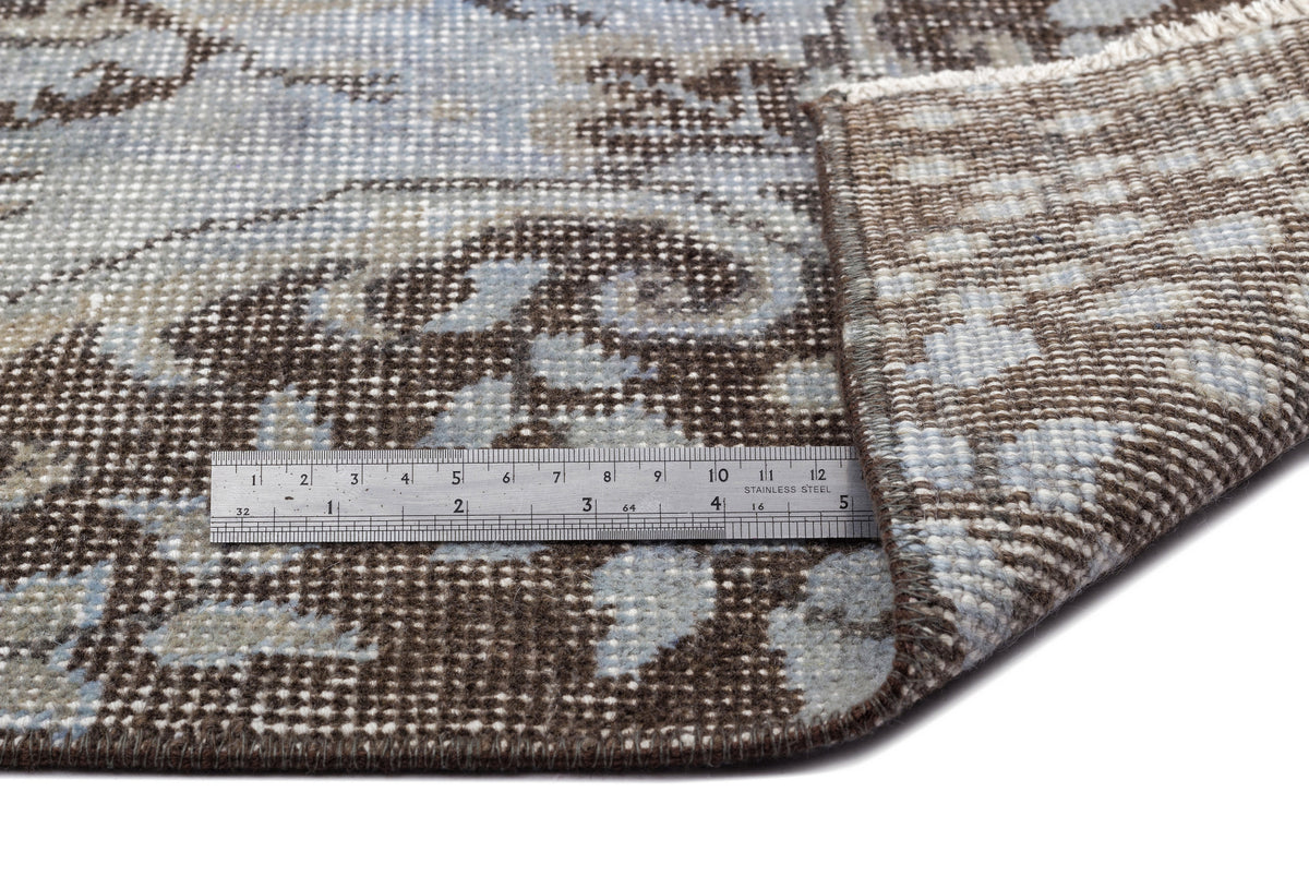 Blue Over Dyed Vintage Rug 5&#39;7&#39;&#39; x 9&#39;7&#39;&#39; ft 171 x 291 cm