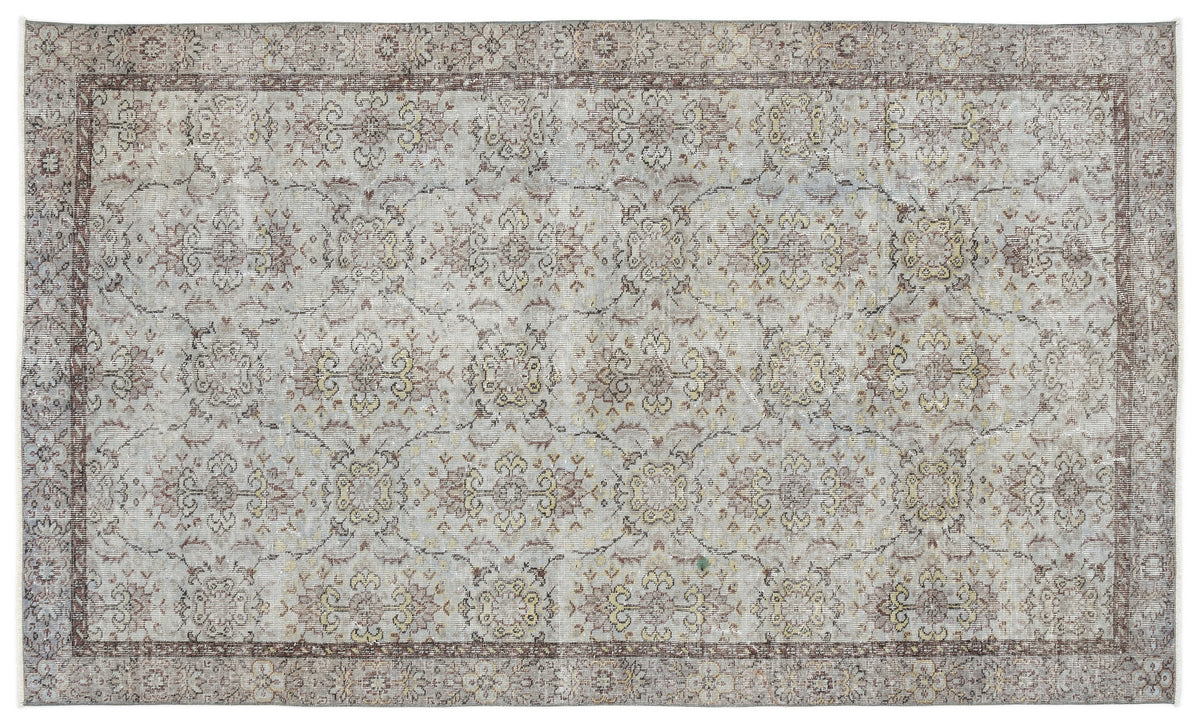 Blue Over Dyed Vintage Rug 5&#39;3&#39;&#39; x 9&#39;1&#39;&#39; ft 161 x 278 cm