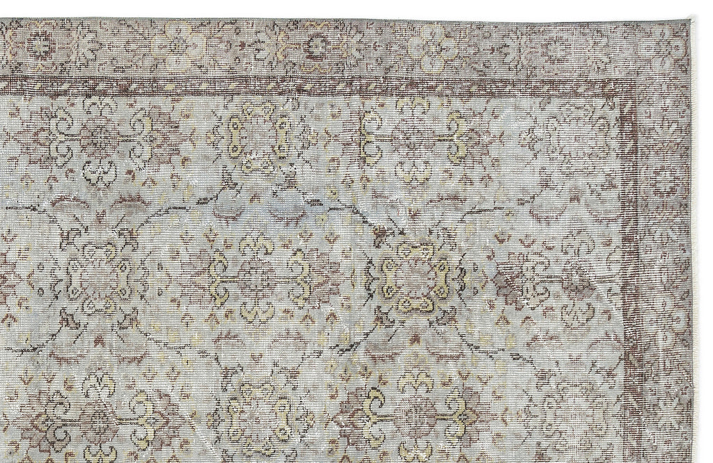 Blue Over Dyed Vintage Rug 5'3'' x 9'1'' ft 161 x 278 cm