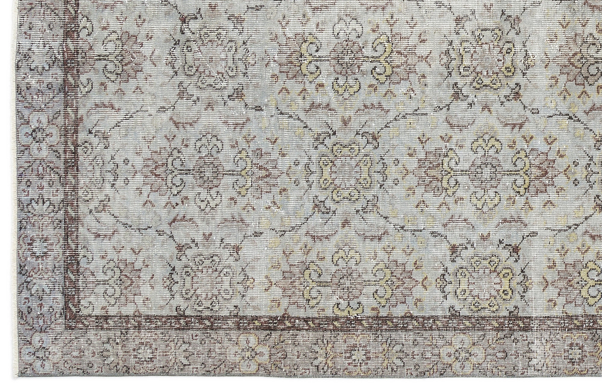 Blue Over Dyed Vintage Rug 5'3'' x 9'1'' ft 161 x 278 cm