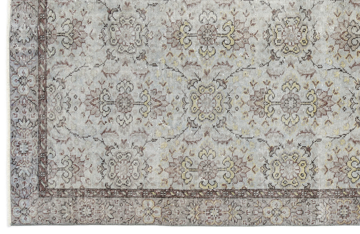 Blue Over Dyed Vintage Rug 5&#39;3&#39;&#39; x 9&#39;1&#39;&#39; ft 161 x 278 cm