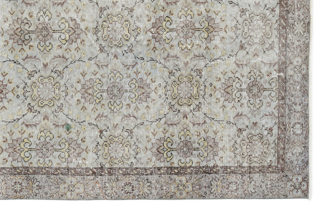 Blue Over Dyed Vintage Rug 5'3'' x 9'1'' ft 161 x 278 cm