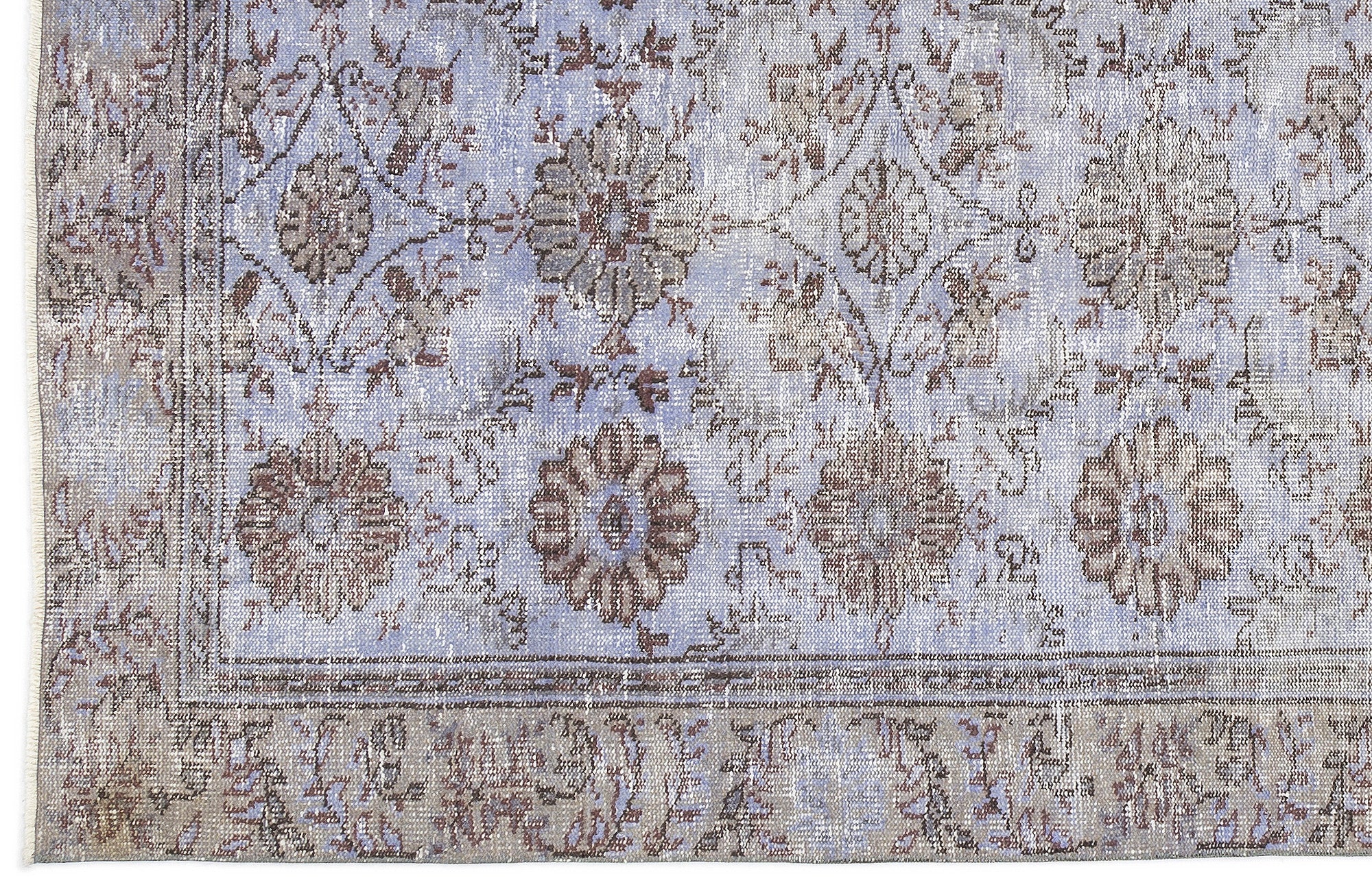Purple Over Dyed Vintage Rug 4'8'' x 8'4'' ft 143 x 254 cm