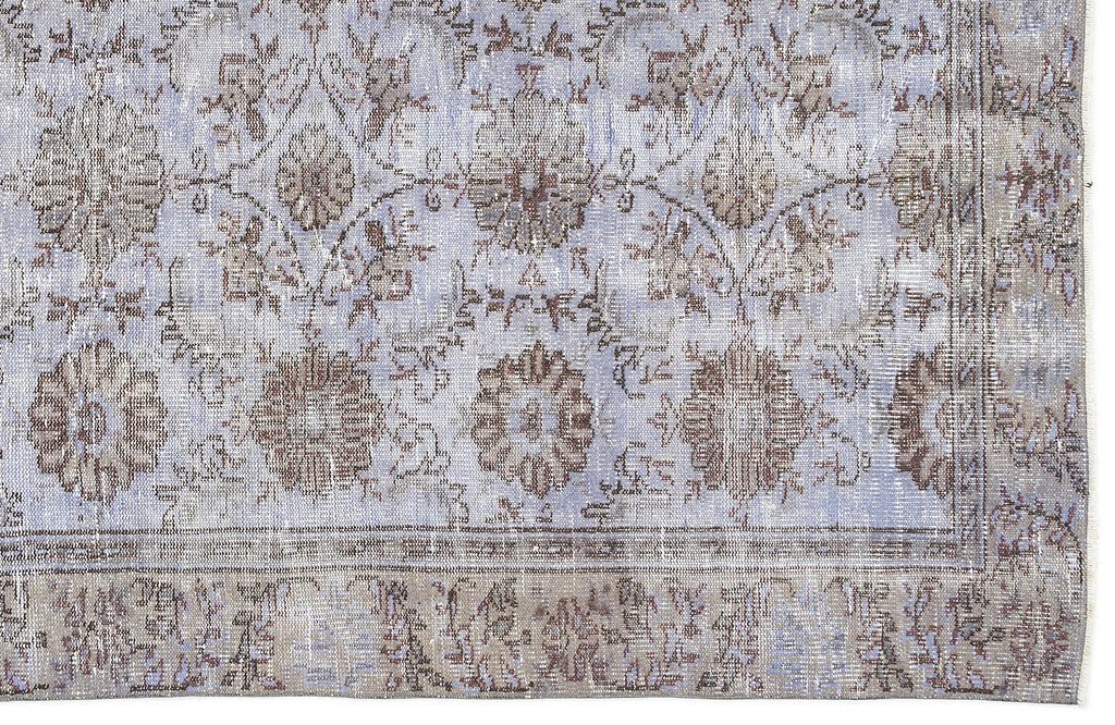 Purple Over Dyed Vintage Rug 4'8'' x 8'4'' ft 143 x 254 cm