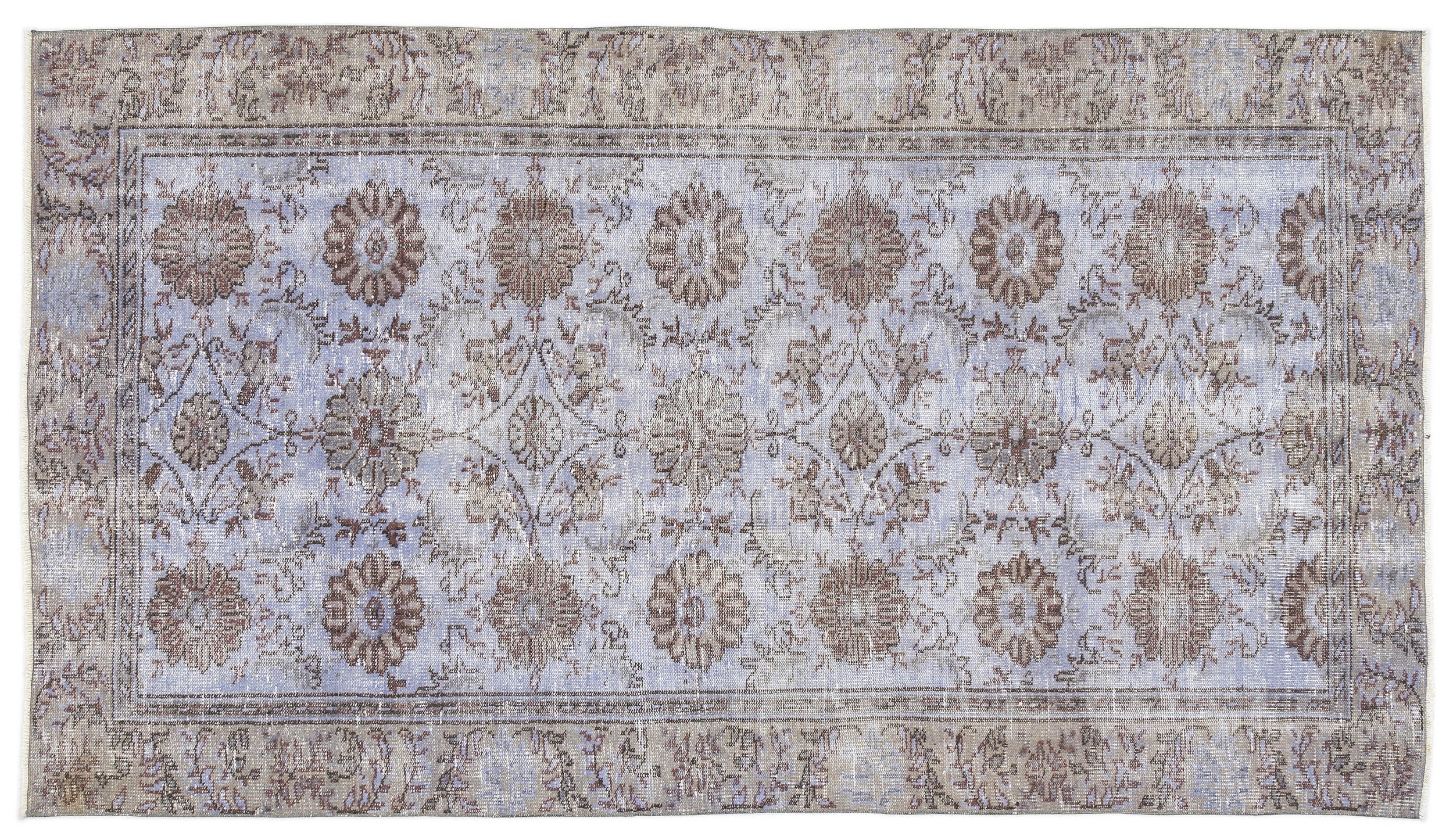 Purple Over Dyed Vintage Rug 4'8'' x 8'4'' ft 143 x 254 cm