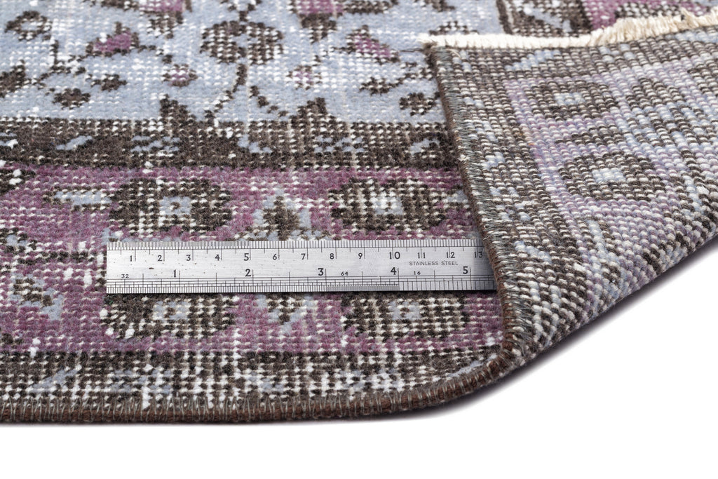 Blue Over Dyed Vintage Rug 5'5'' x 8'10'' ft 164 x 270 cm
