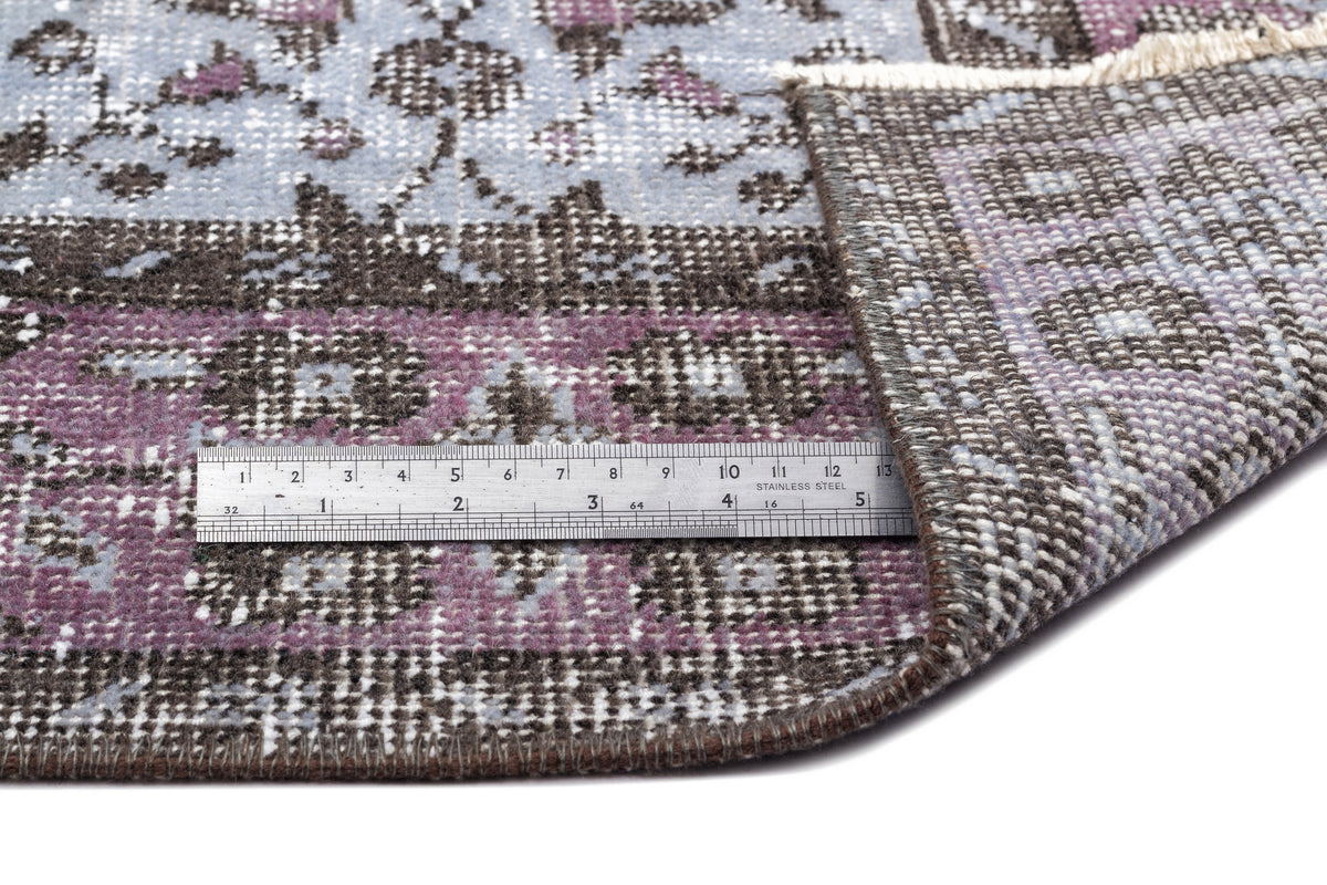 Blue Over Dyed Vintage Rug 5&#39;5&#39;&#39; x 8&#39;10&#39;&#39; ft 164 x 270 cm