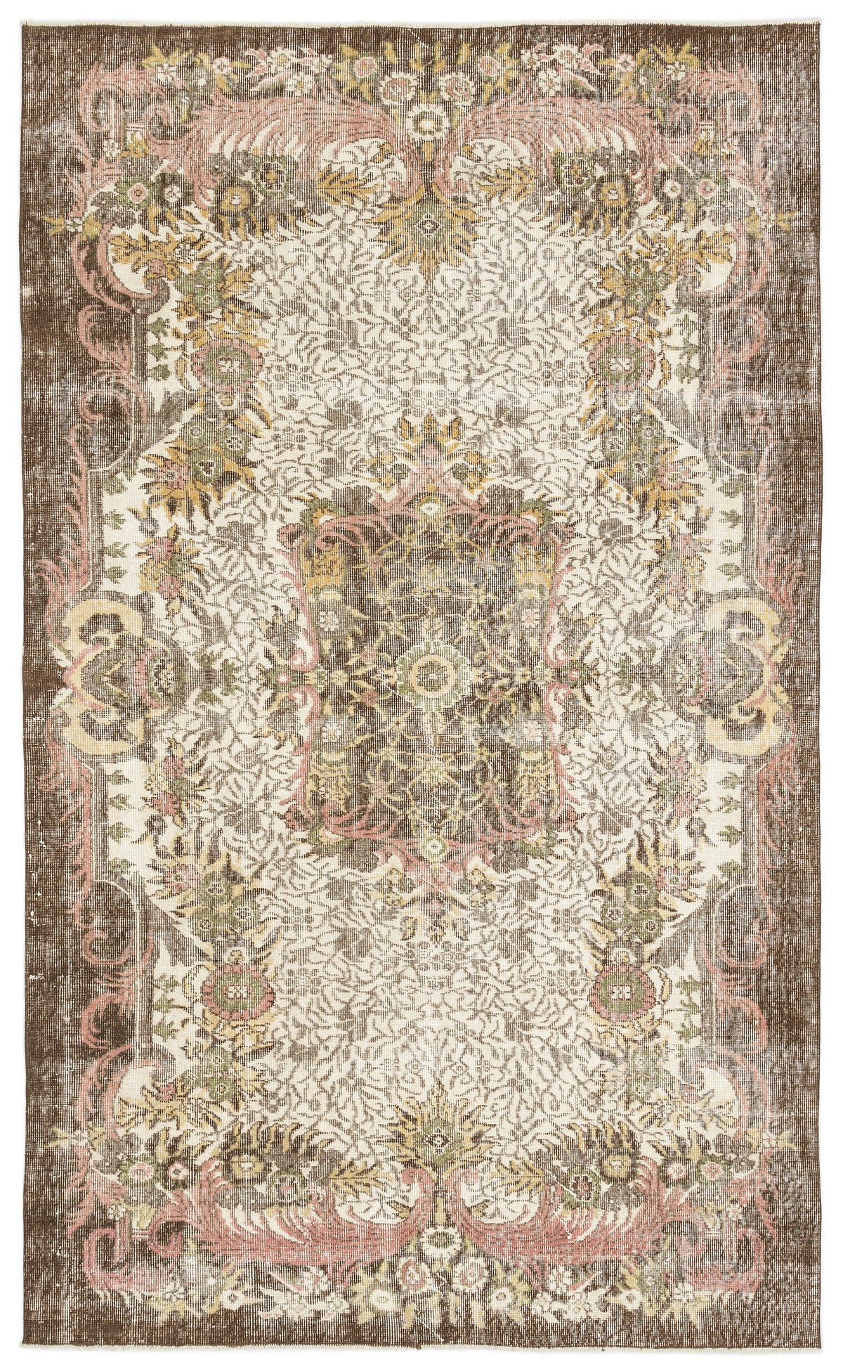 Naturel Over Dyed Vintage Rug 5&#39;8&#39;&#39; x 9&#39;8&#39;&#39; ft 173 x 295 cm