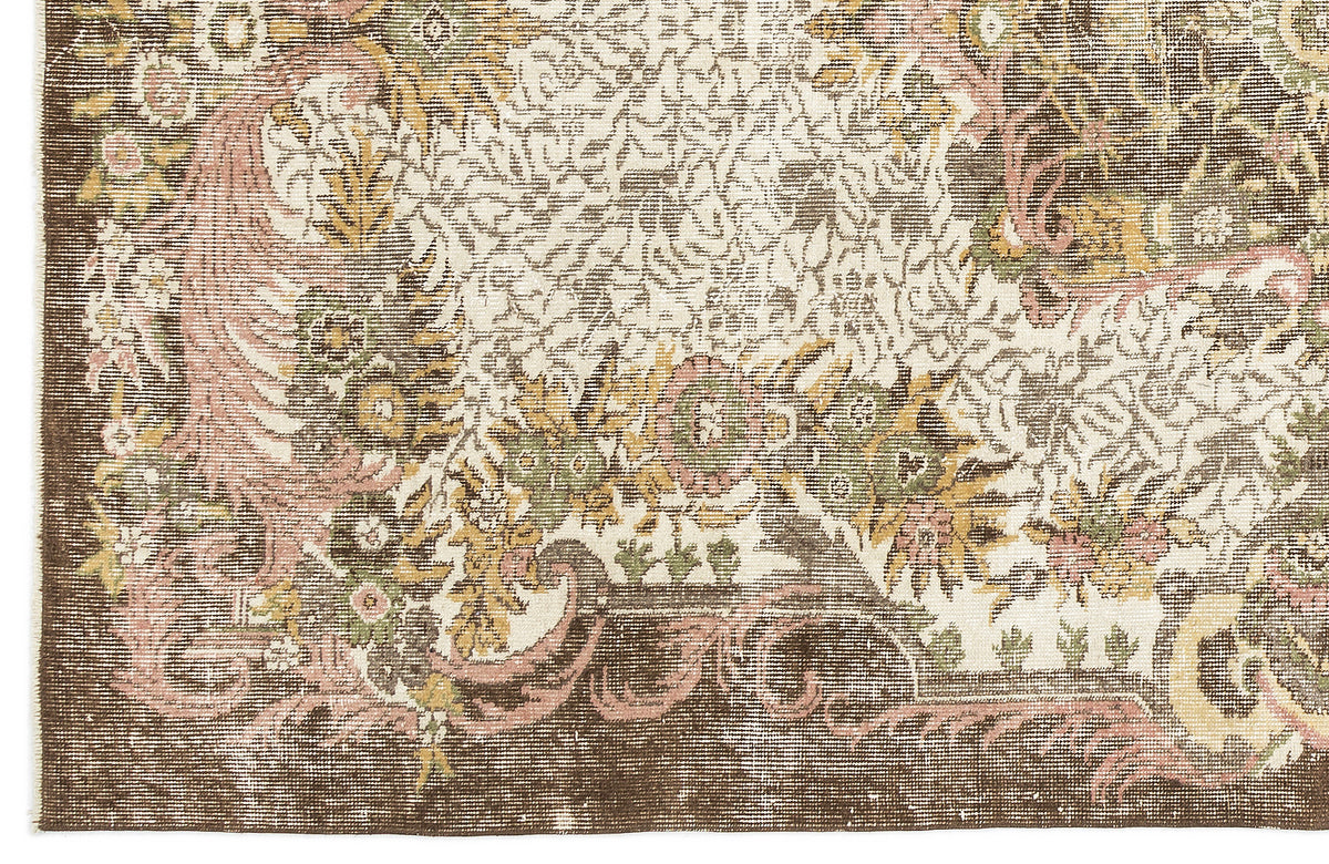 Naturel Over Dyed Vintage Rug 5&#39;8&#39;&#39; x 9&#39;8&#39;&#39; ft 173 x 295 cm