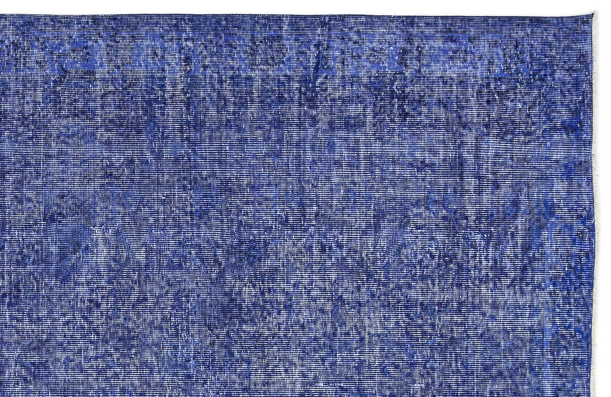 Blue Over Dyed Vintage Rug 5'5'' x 8'11'' ft 164 x 273 cm