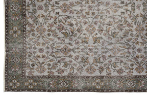 Naturel Over Dyed Vintage Rug 5'8'' x 9'11'' ft 173 x 303 cm