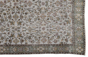 Naturel Over Dyed Vintage Rug 5'8'' x 9'11'' ft 173 x 303 cm