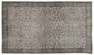 Naturel Over Dyed Vintage Rug 5'8'' x 9'11'' ft 173 x 303 cm