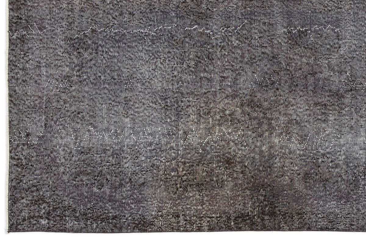 Gray Over Dyed Vintage Rug 3&#39;10&#39;&#39; x 6&#39;11&#39;&#39; ft 116 x 212 cm