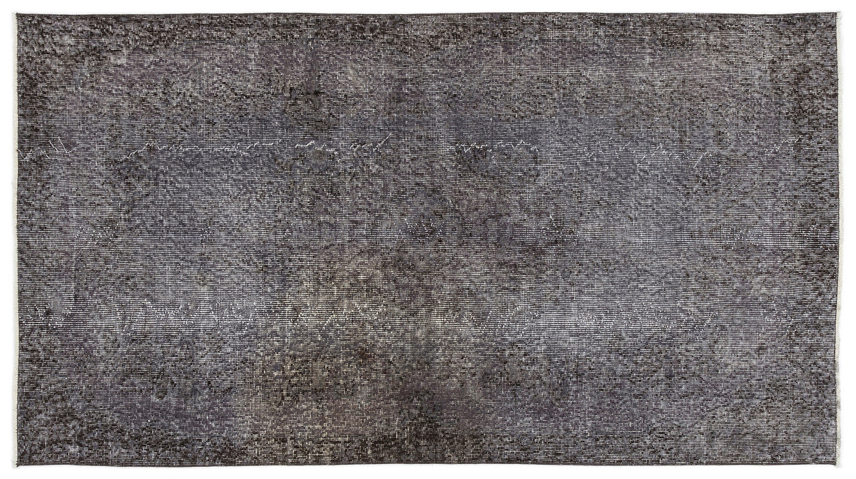 Gray Over Dyed Vintage Rug 3&#39;10&#39;&#39; x 6&#39;11&#39;&#39; ft 116 x 212 cm