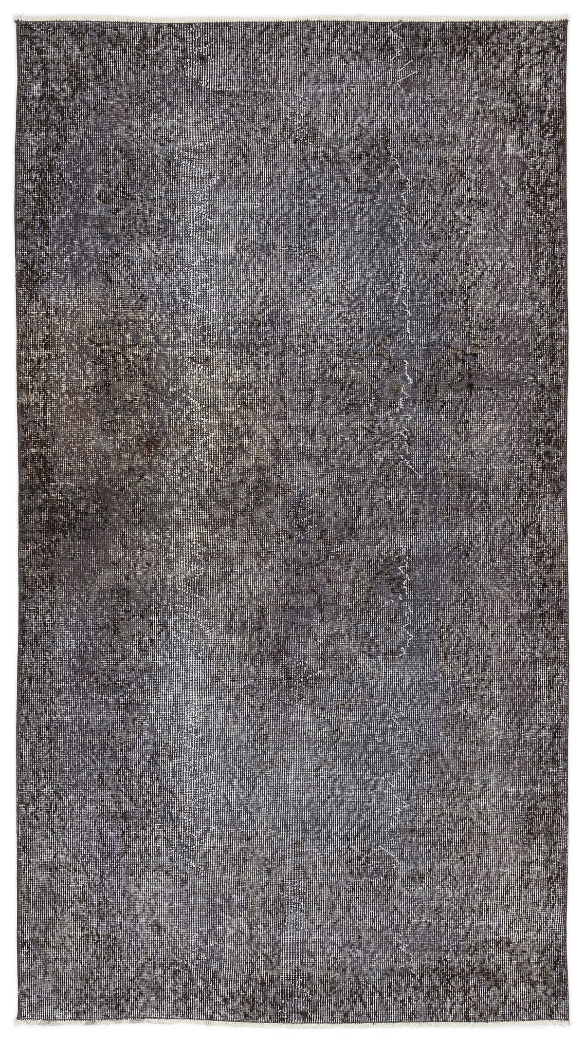 Gray Over Dyed Vintage Rug 3&#39;10&#39;&#39; x 6&#39;11&#39;&#39; ft 116 x 212 cm