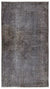 Gray Over Dyed Vintage Rug 3'10'' x 6'11'' ft 116 x 212 cm