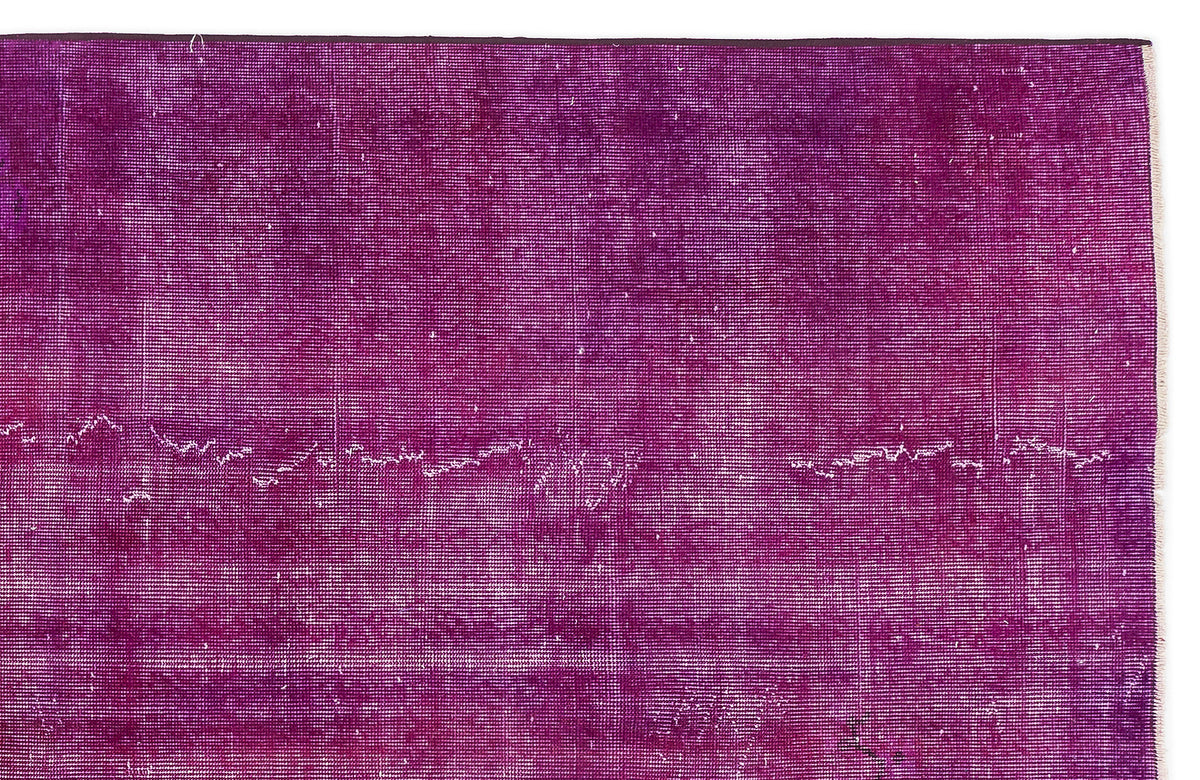 Fuchsia Over Dyed Vintage Rug 5&#39;9&#39;&#39; x 9&#39;3&#39;&#39; ft 174 x 283 cm