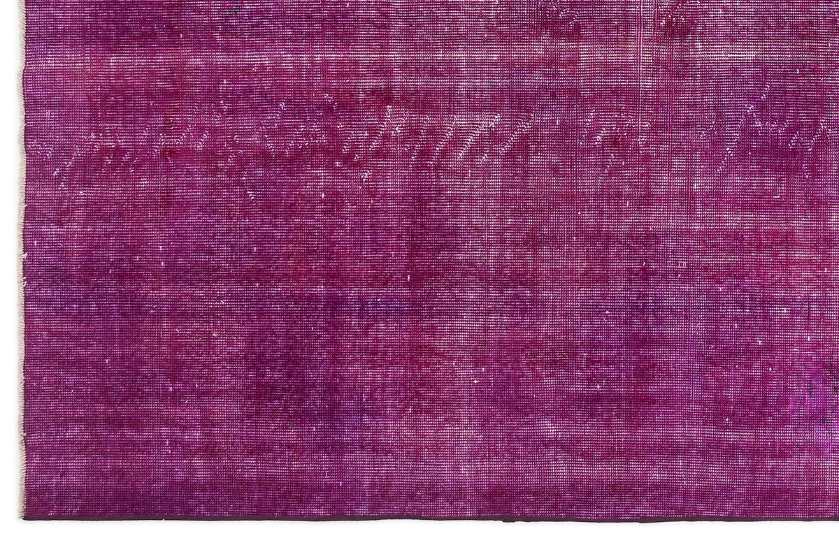 Fuchsia Over Dyed Vintage Rug 5&#39;9&#39;&#39; x 9&#39;3&#39;&#39; ft 174 x 283 cm