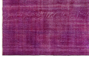 Fuchsia Over Dyed Vintage Rug 5'9'' x 9'3'' ft 174 x 283 cm