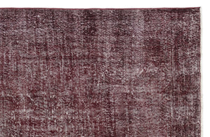 Red Over Dyed Vintage Rug 6'9'' x 10'6'' ft 205 x 321 cm