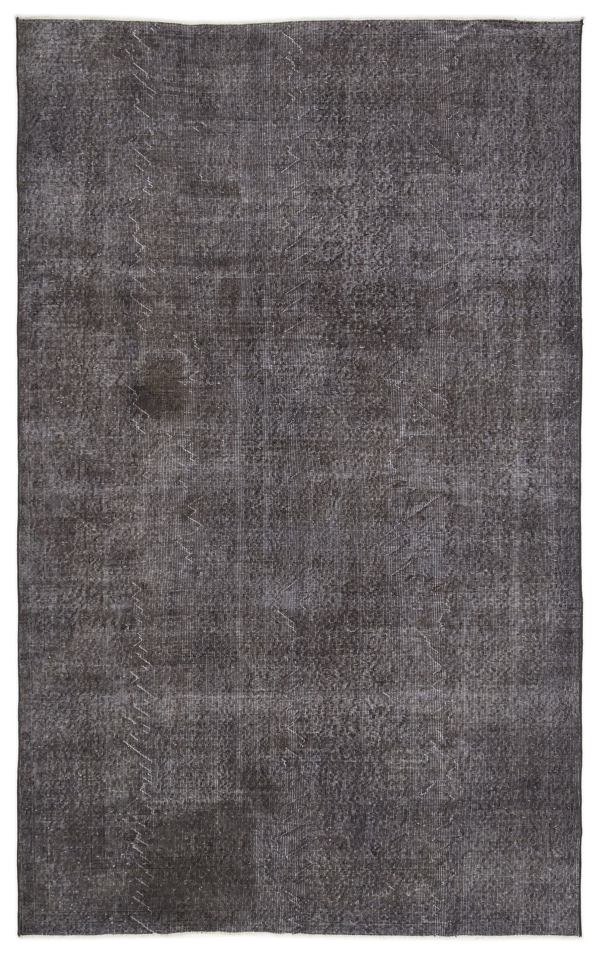 Gray Over Dyed Vintage Rug 6&#39;1&#39;&#39; x 10&#39;2&#39;&#39; ft 185 x 309 cm