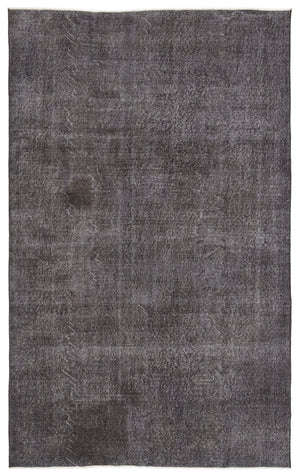 Gray Over Dyed Vintage Rug 6'1'' x 10'2'' ft 185 x 309 cm