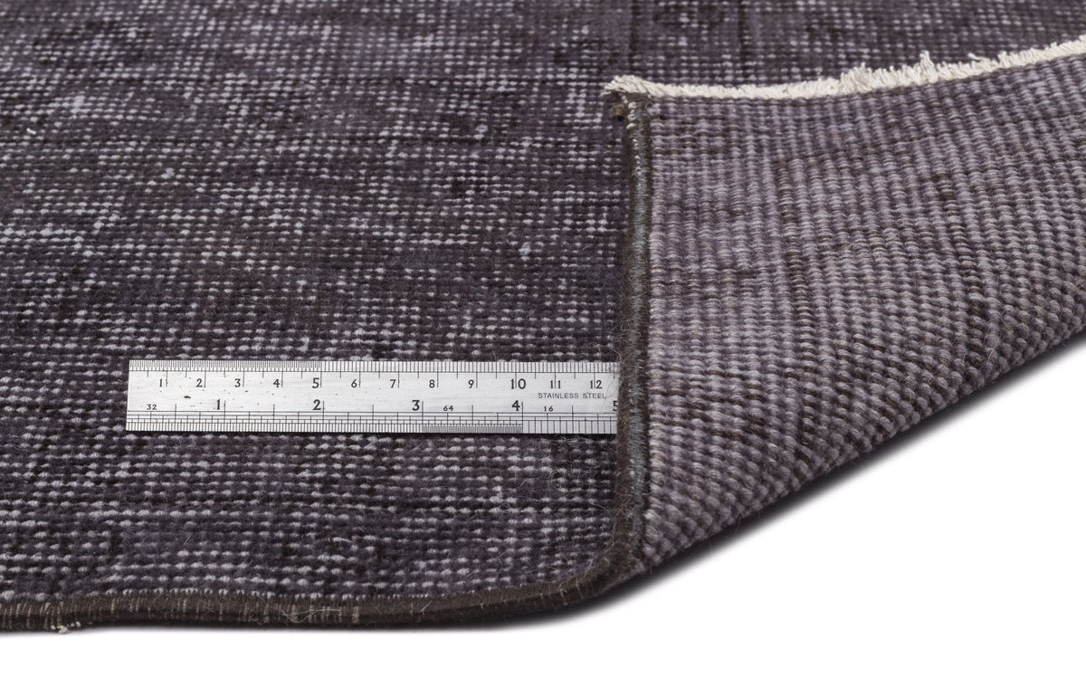 Gray Over Dyed Vintage Rug 6&#39;1&#39;&#39; x 10&#39;2&#39;&#39; ft 185 x 309 cm
