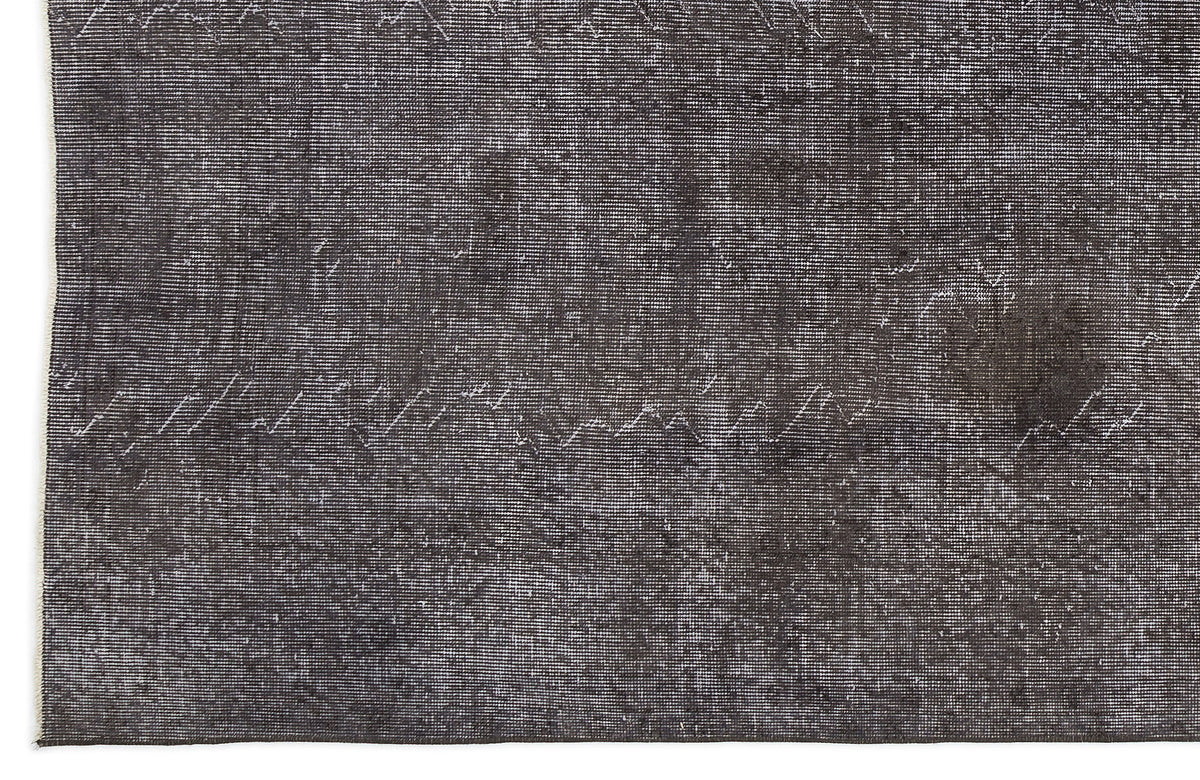 Gray Over Dyed Vintage Rug 6&#39;1&#39;&#39; x 10&#39;2&#39;&#39; ft 185 x 309 cm