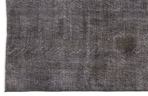 Gray Over Dyed Vintage Rug 6'1'' x 10'2'' ft 185 x 309 cm