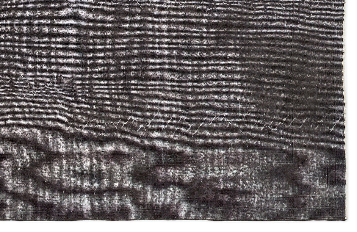 Gray Over Dyed Vintage Rug 6&#39;1&#39;&#39; x 10&#39;2&#39;&#39; ft 185 x 309 cm
