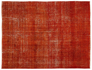 Orange Over Dyed Vintage XLarge Rug 9'5'' x 12'6'' ft 288 x 380 cm