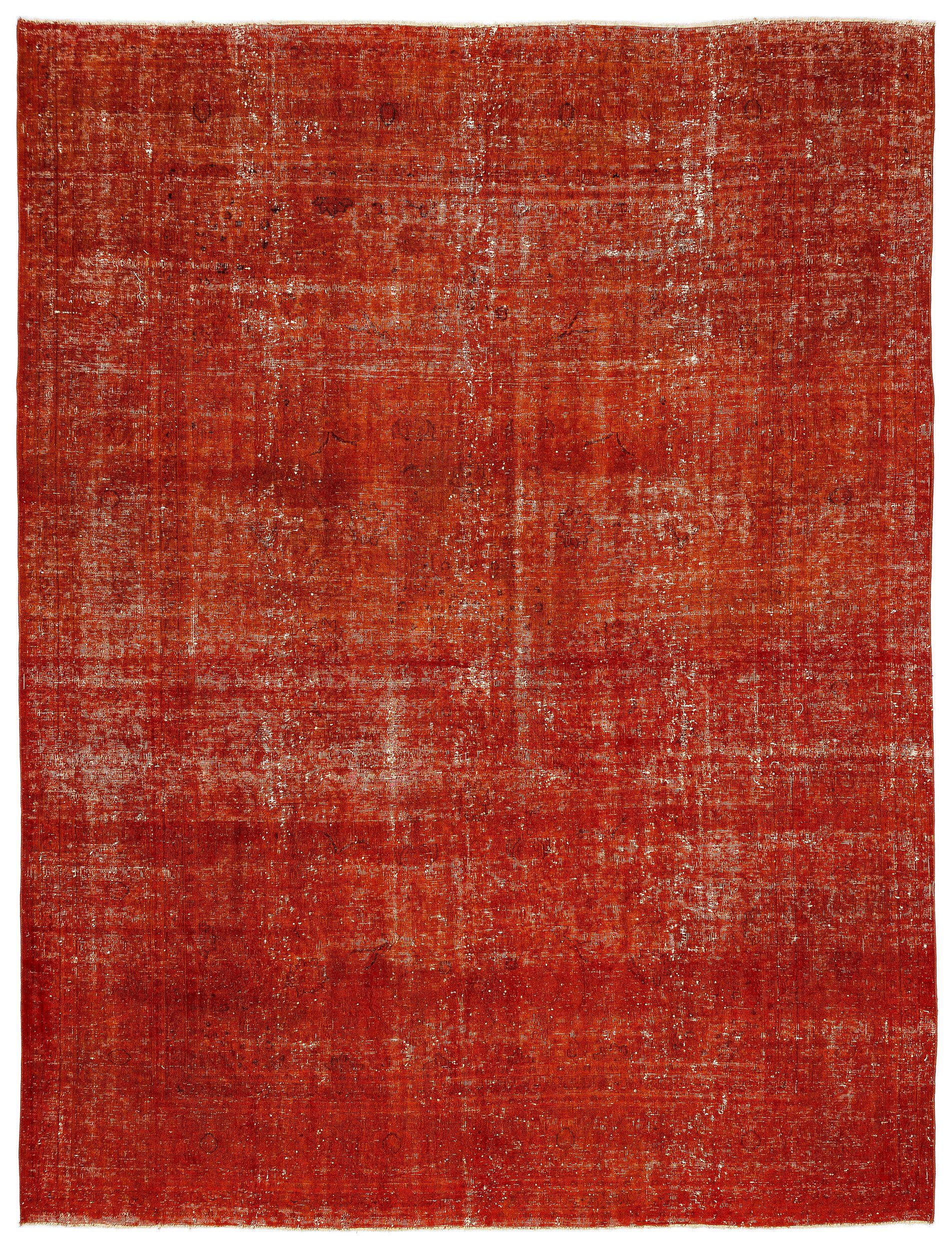 Orange Over Dyed Vintage XLarge Rug 9'5'' x 12'6'' ft 288 x 380 cm