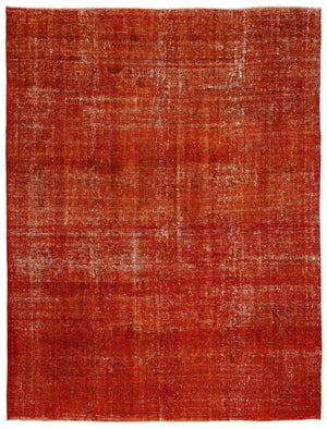 Orange Over Dyed Vintage XLarge Rug 9'5'' x 12'6'' ft 288 x 380 cm