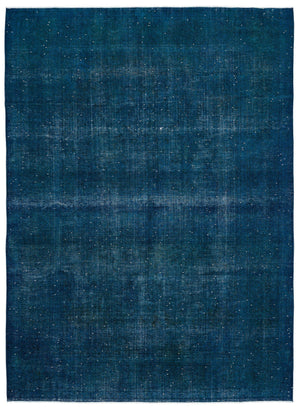 Turquoise  Over Dyed Vintage XLarge Rug 9'8'' x 13'2'' ft 294 x 402 cm