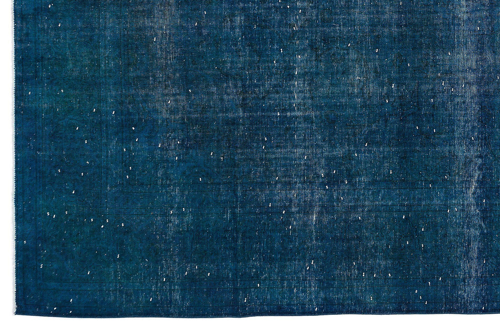 Turquoise  Over Dyed Vintage XLarge Rug 9'8'' x 13'2'' ft 294 x 402 cm