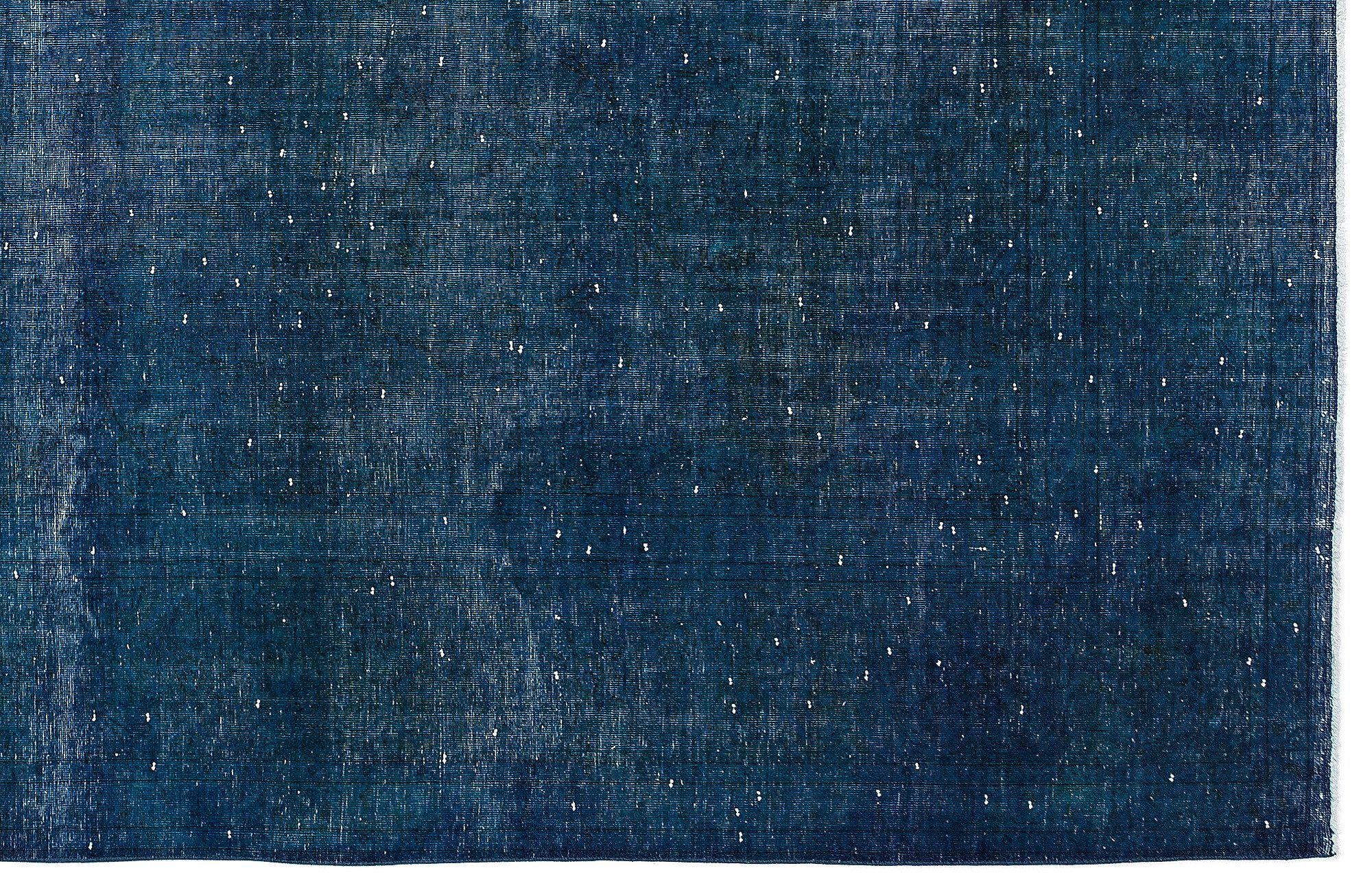Turquoise  Over Dyed Vintage XLarge Rug 9'8'' x 13'2'' ft 294 x 402 cm