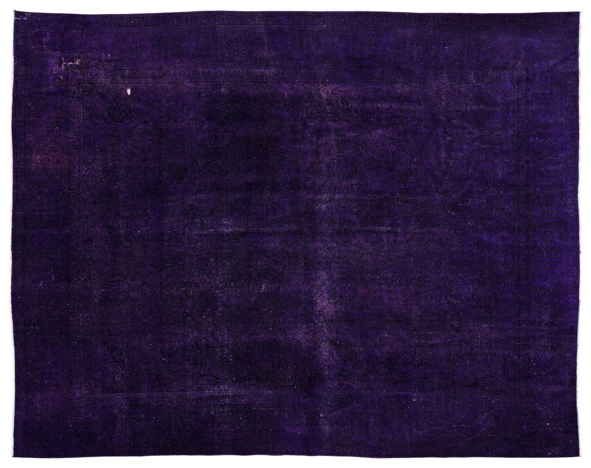 Purple Over Dyed Vintage XLarge Rug 9&#39;9&#39;&#39; x 12&#39;7&#39;&#39; ft 298 x 384 cm