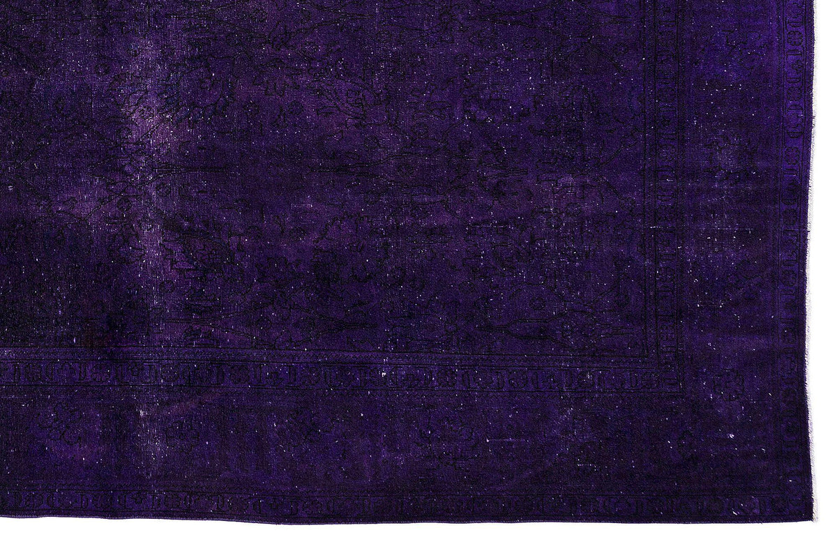 Purple Over Dyed Vintage XLarge Rug 9&#39;9&#39;&#39; x 12&#39;7&#39;&#39; ft 298 x 384 cm