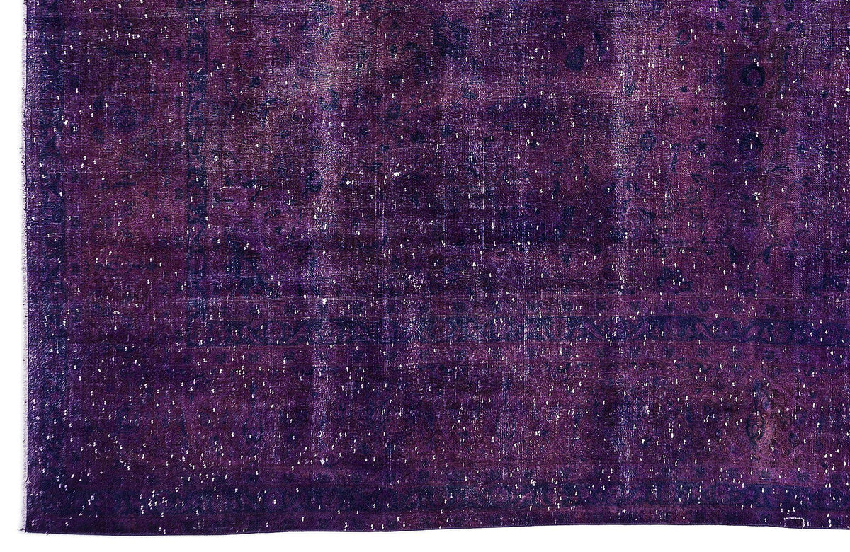 Purple Over Dyed Vintage XLarge Rug 9&#39;6&#39;&#39; x 12&#39;6&#39;&#39; ft 290 x 380 cm
